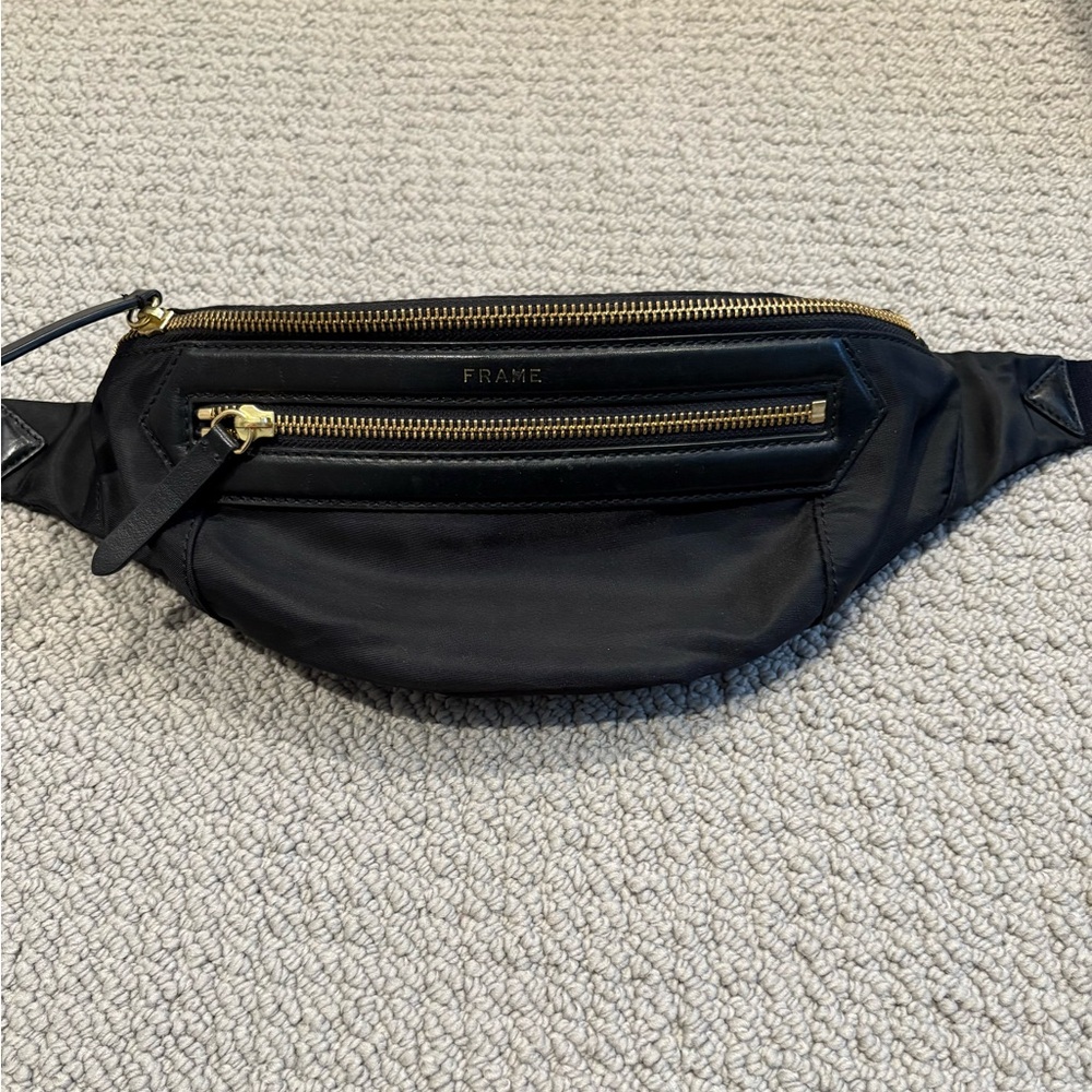 Frame Nylon Black Belt Bag